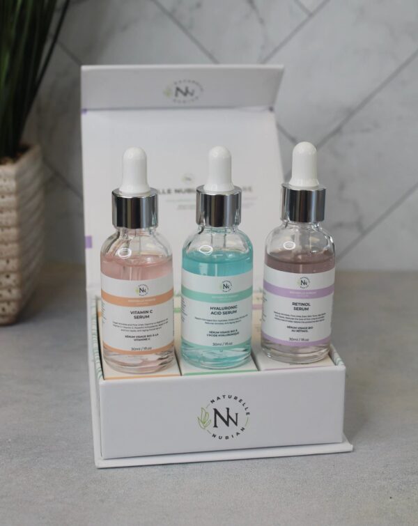 TRIO DE SÉRUM POUR VISAGE - NATURELLE NUBIAN – Image 4